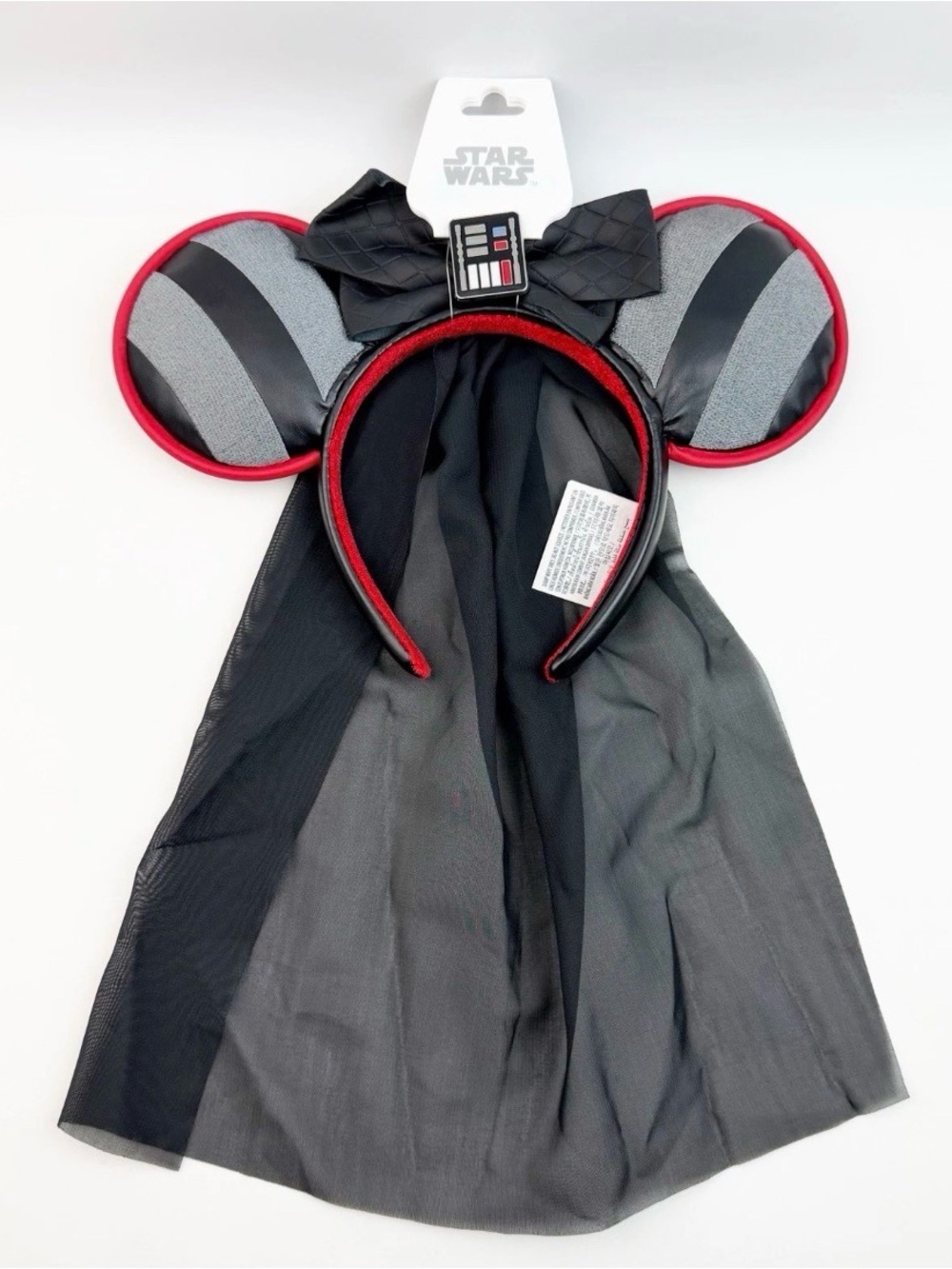 Disney Parks Minnie Mouse Darth Vader Headband With Veil Star Wars NWT
